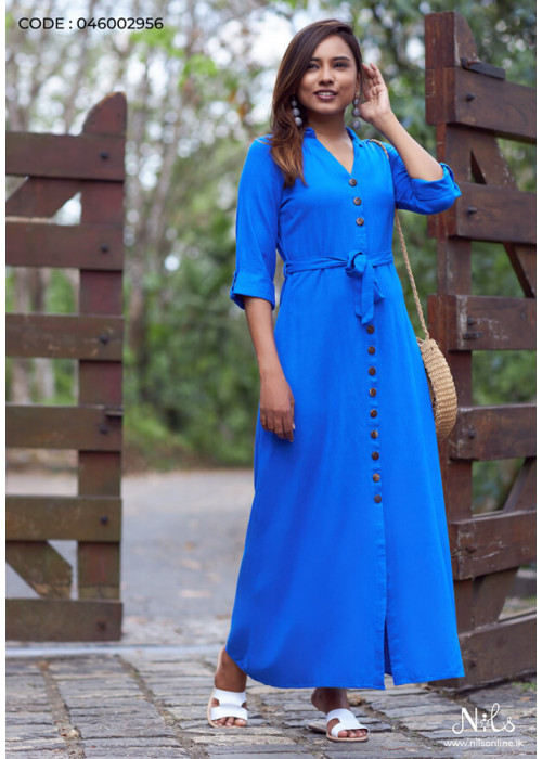 OMELY BLUE MAXI DRESS